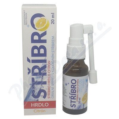 Stříbro Hrdlo Koloid.ag10 Orální Sprej Citron 20ml