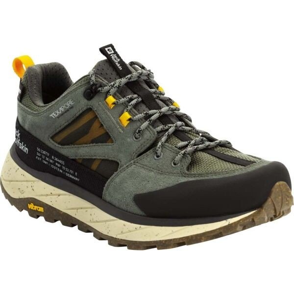 Jack Wolfskin TERRAQUEST TEXAPORE LOW M Pánská treková obuv, khaki, velikost 45