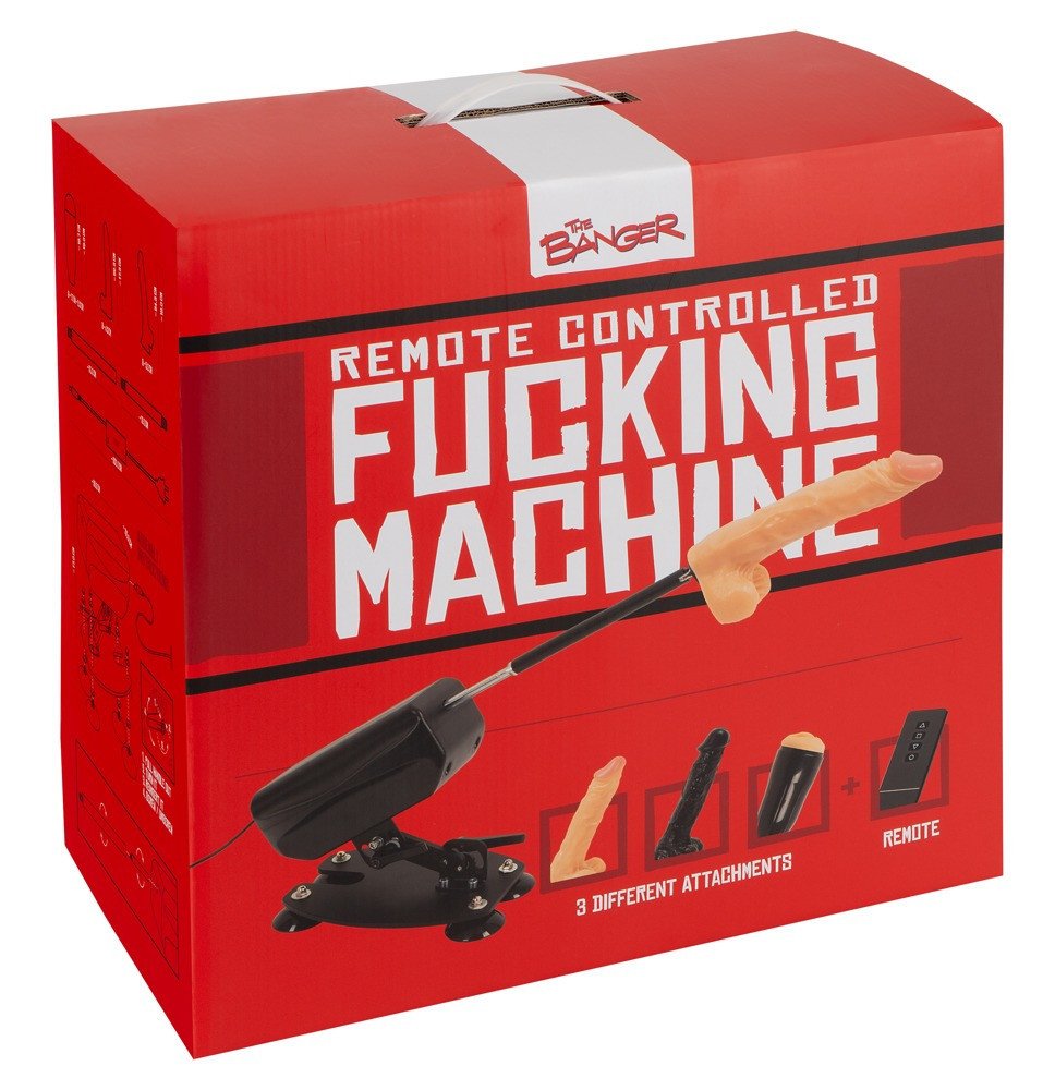 The Banger RC Fucking Machine - sex machine with 2 dildos and artificial pussy (black-natural)