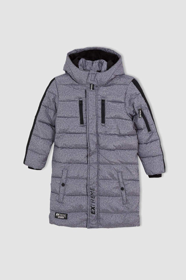 DEFACTO Hooded Fleece Lined Coat/Parka