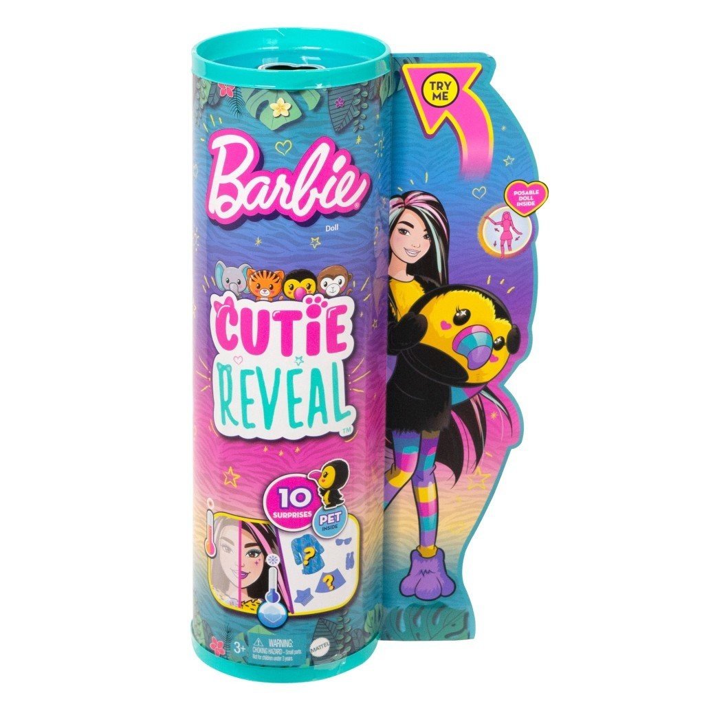 Mattel Barbie Cutie Reveal Barbie Džungle - Tukan HKR00