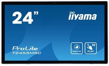 Iiyama PROLITE T2455MSC-B1 LED monitor 60.5 cm (23.8 palec) Energetická třída (EEK2021) E (A - G) 1920 x 1080 Pixel Full HD 5 ms HDMI(TM), DisplayPort, na sluchátka (jack 3,5 mm), USB IPS LED