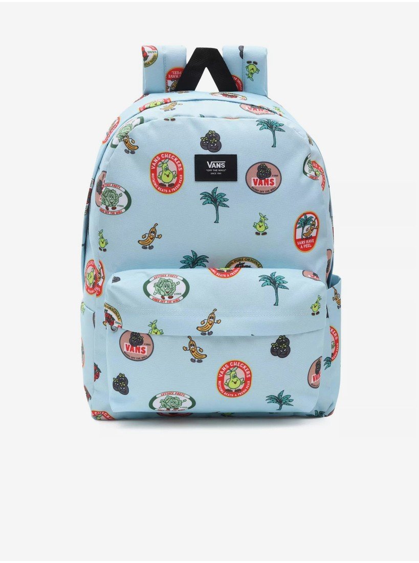 Světle modrý pánský vzorovaný batoh VANS MN OLD SKOOL IIII BACKPACK - Pánské