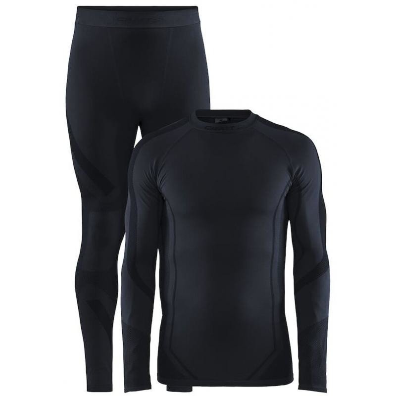 Set Craft Core Dry Fuseknit - pánské, triko a spodky, černá - velikost M