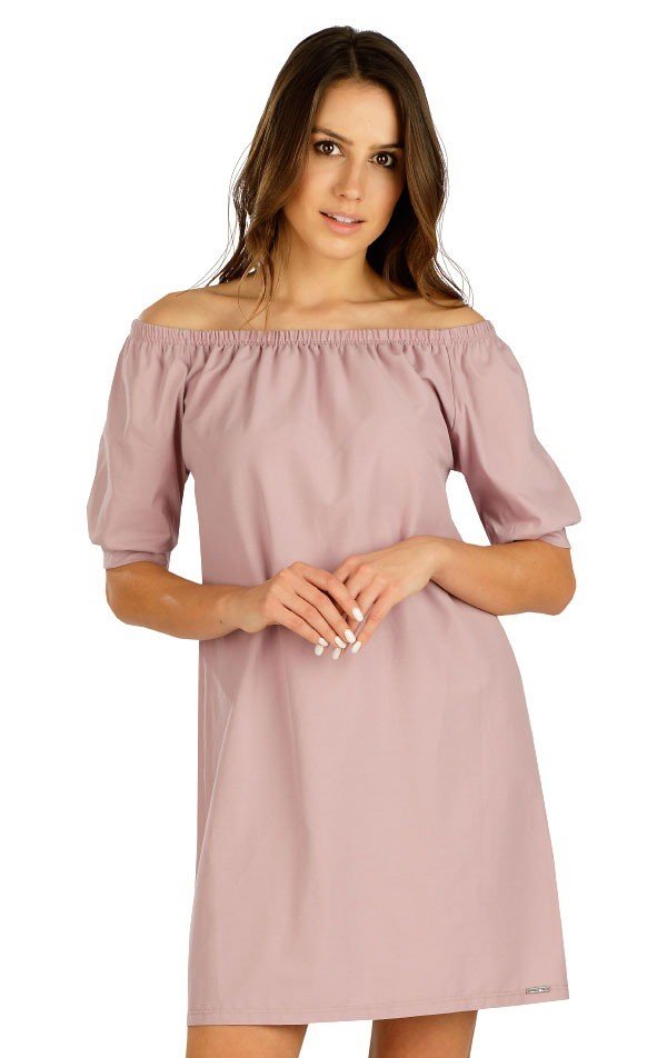 Litex Dámské šaty s krátkým rukávem 5D044 fialovo růžová S