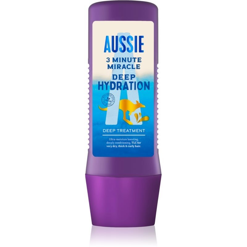 Aussie 3 minute miracle hloubkově hydratační veganská ošetřující maska na vlasy 250 ml