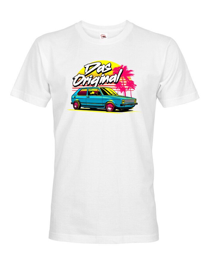 Pánské tričko s potiskem Volkswagen Golf MK1 - tričko pro milovníky aut
