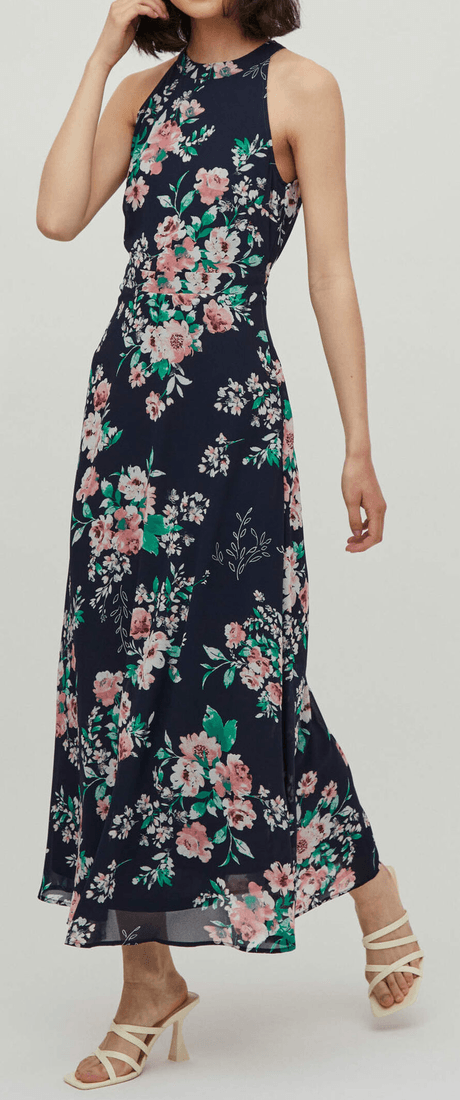 Dámské květované maxi šaty Vila, velikost 40