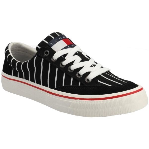 Tommy Hilfiger TOMMY JEANS SKATE CANVAS STRIPES Pánská volnočasová obuv, černá, velikost 42