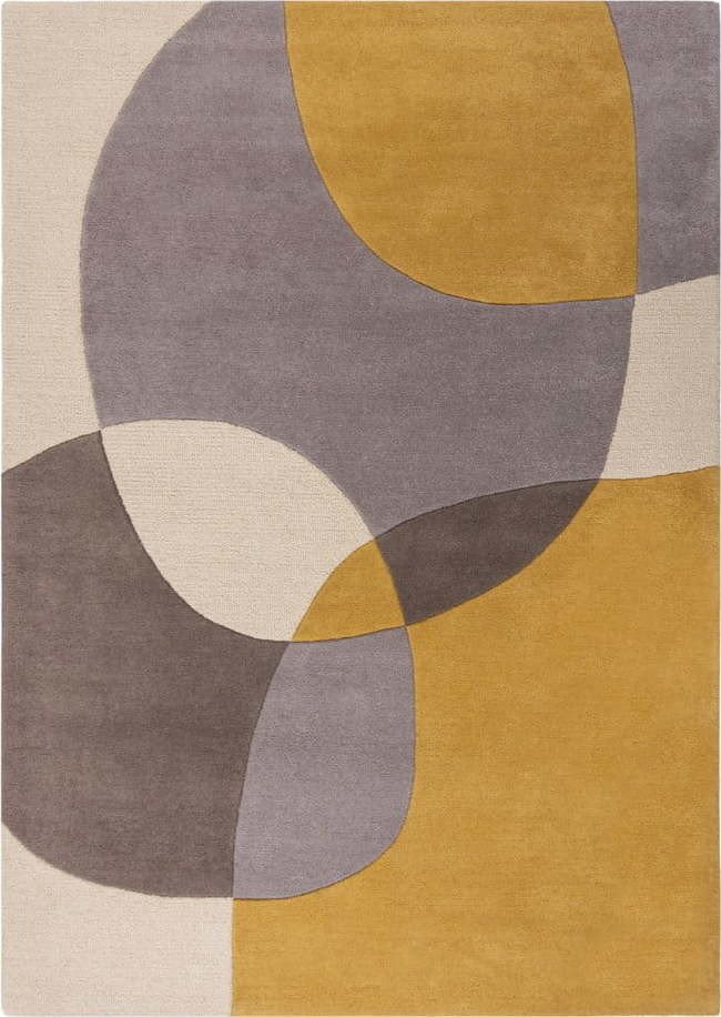 Okrově žlutý vlněný koberec 230x160 cm Glow - Flair Rugs