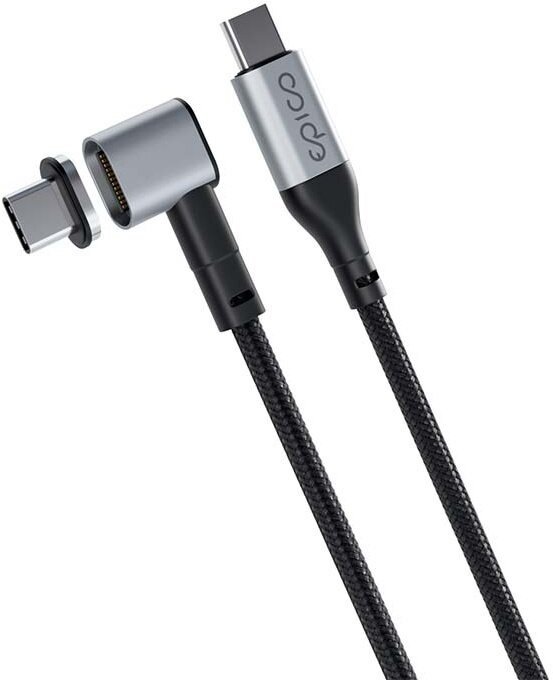 EPICO Magnetický opletený datový kabel USB-C na USB-C 9915101300220 - šedý