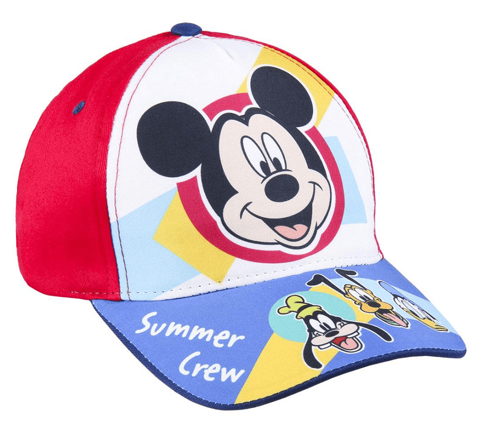Dětská červená čepice Mickey Mouse
