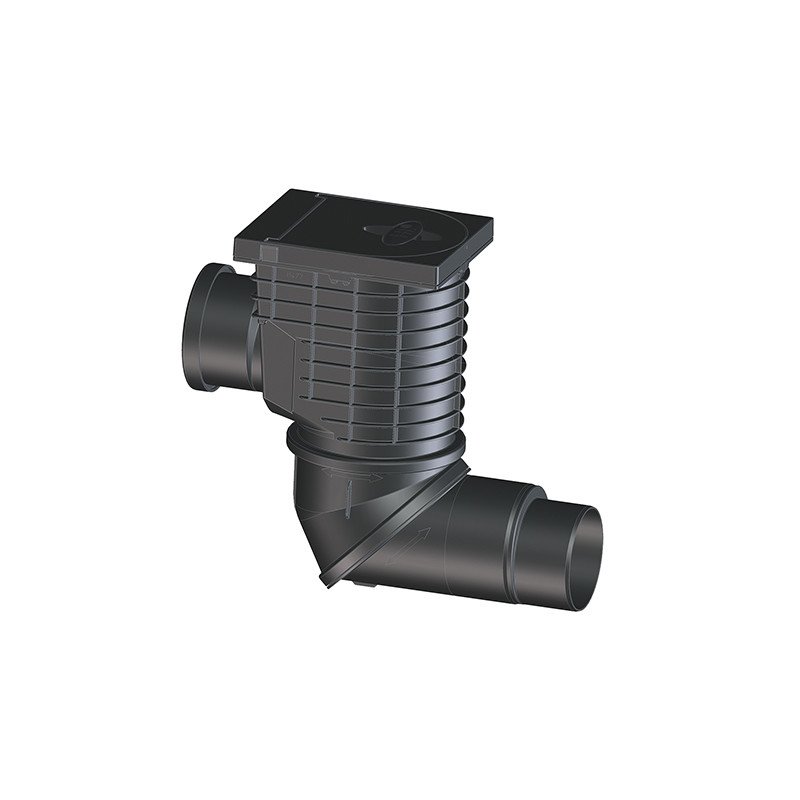 Lapač střešních splavenin HL600NHO DN100/125 s kloubem a  ležatým přítokem DN100