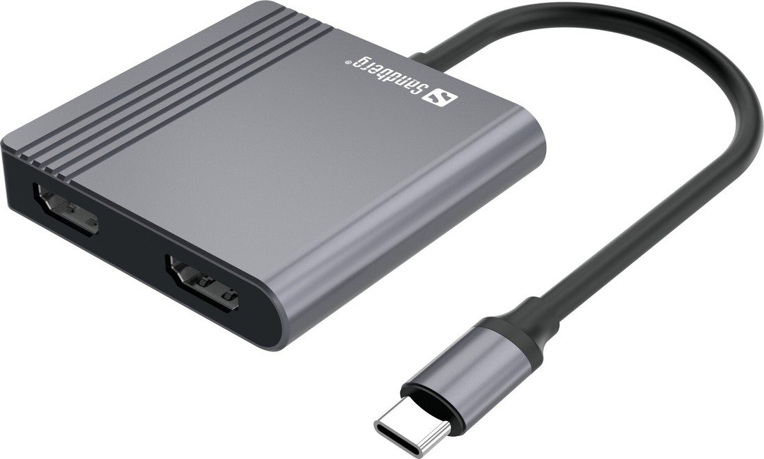 Sandberg dokovací stanice USB-C, 2xHDMI, USB-A 3.0, USB-C PD 100W - 136-44
