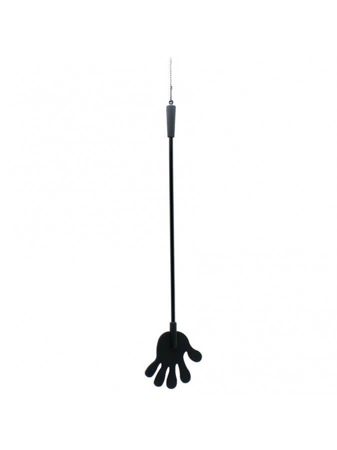 Rimba - silicone riding crop with handles - 40cm (black)