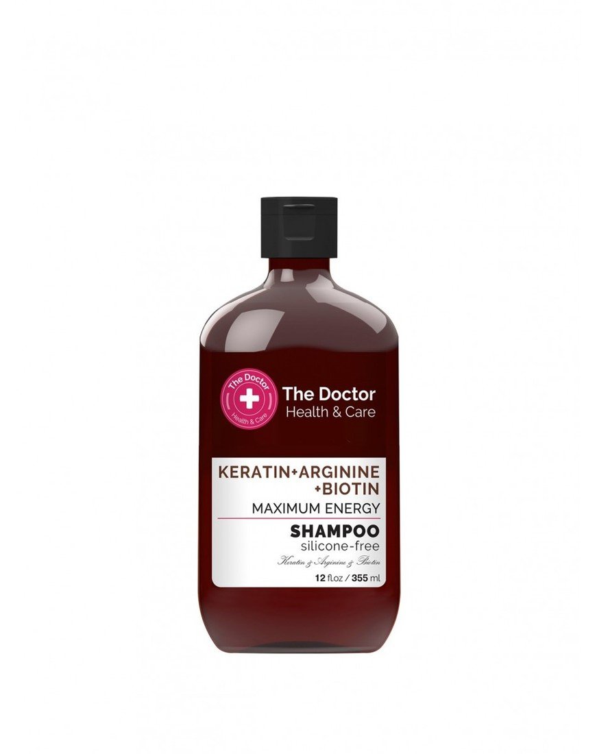 The Doctor Keratin + Arginine + Biotin Maximum Energy Shampoo - výživný šampon na vlasy bez silikonů, 355 ml