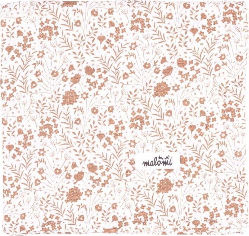 Bílo-světle hnědá dětská deka 120x120 cm Caramel Meadow – Malomi Kids