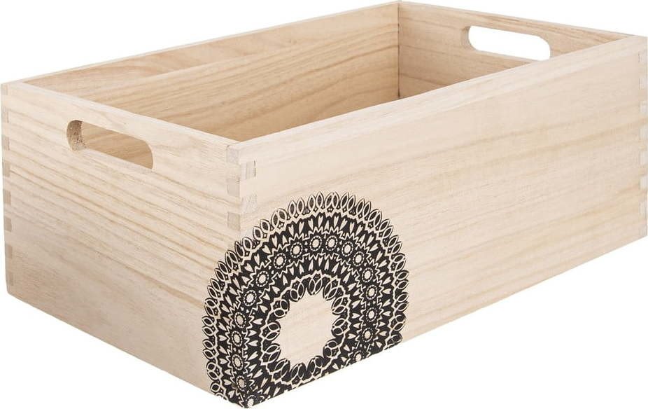 Dekorativní dřevěný úložný box Mandala – Orion