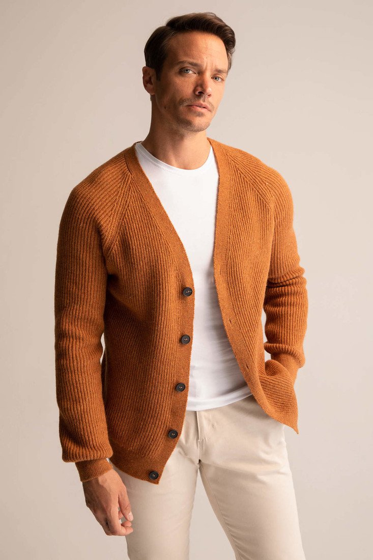 DEFACTO Relax Fit V-Neck Cardigan