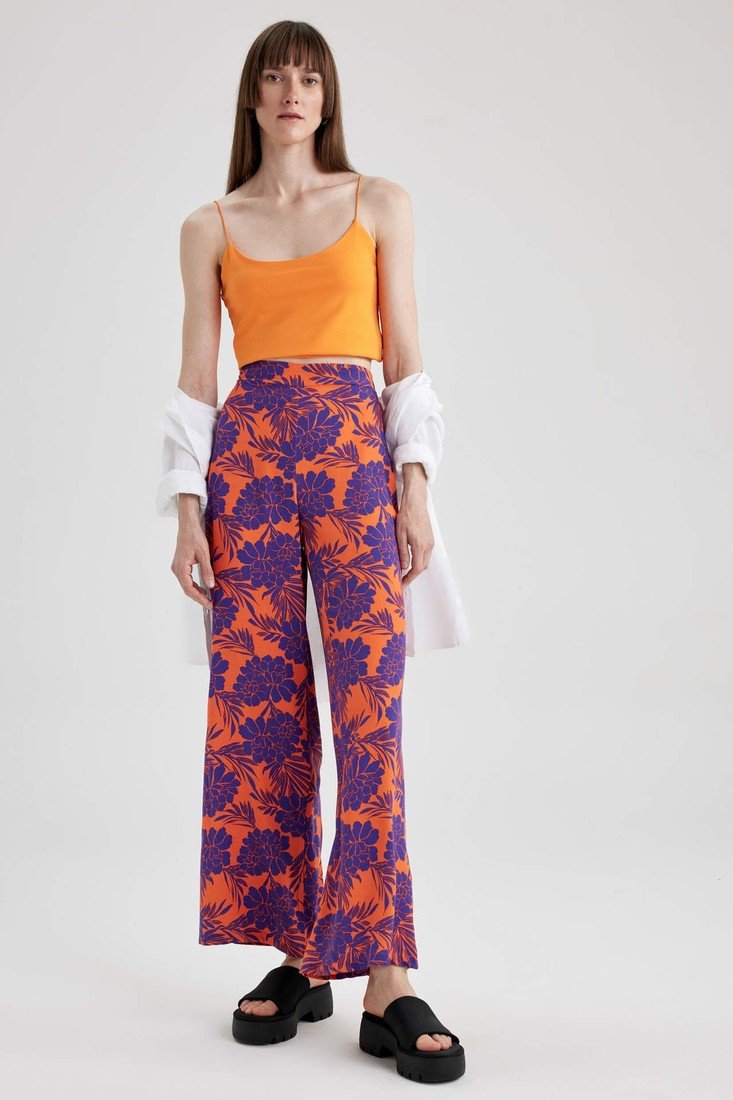 DEFACTO Palazzo Wide Leg Viscose Trousers