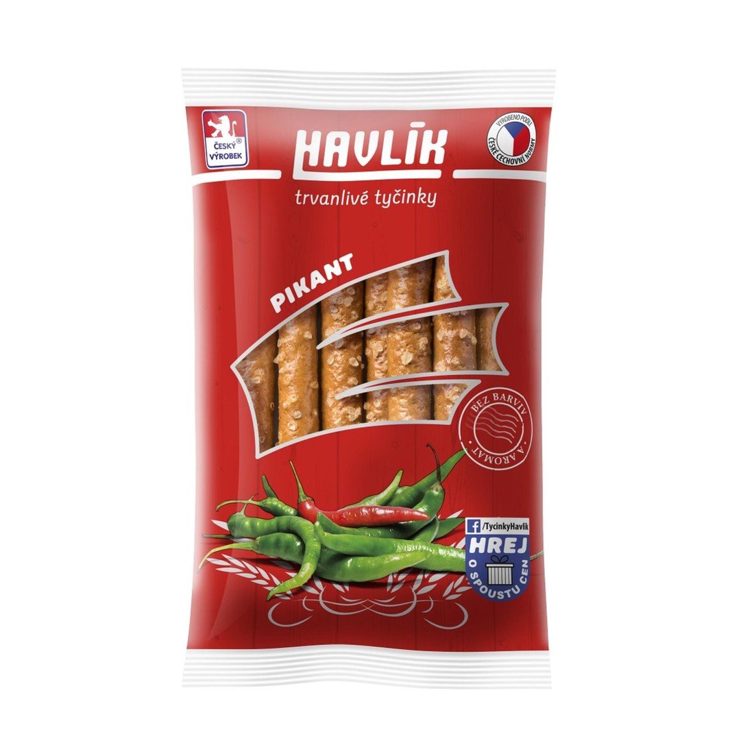 Havlík Trvanlivé tyčinky Havlík - se sýrem a solí, pikant, 90 g