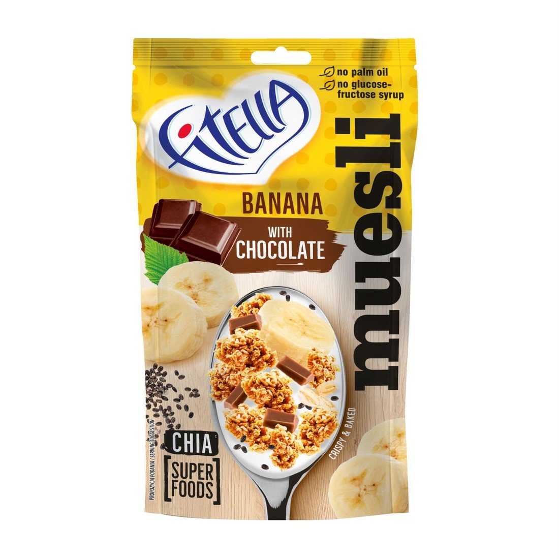 Fitella Müsli Fitella - banán a čokoláda, 50 g
