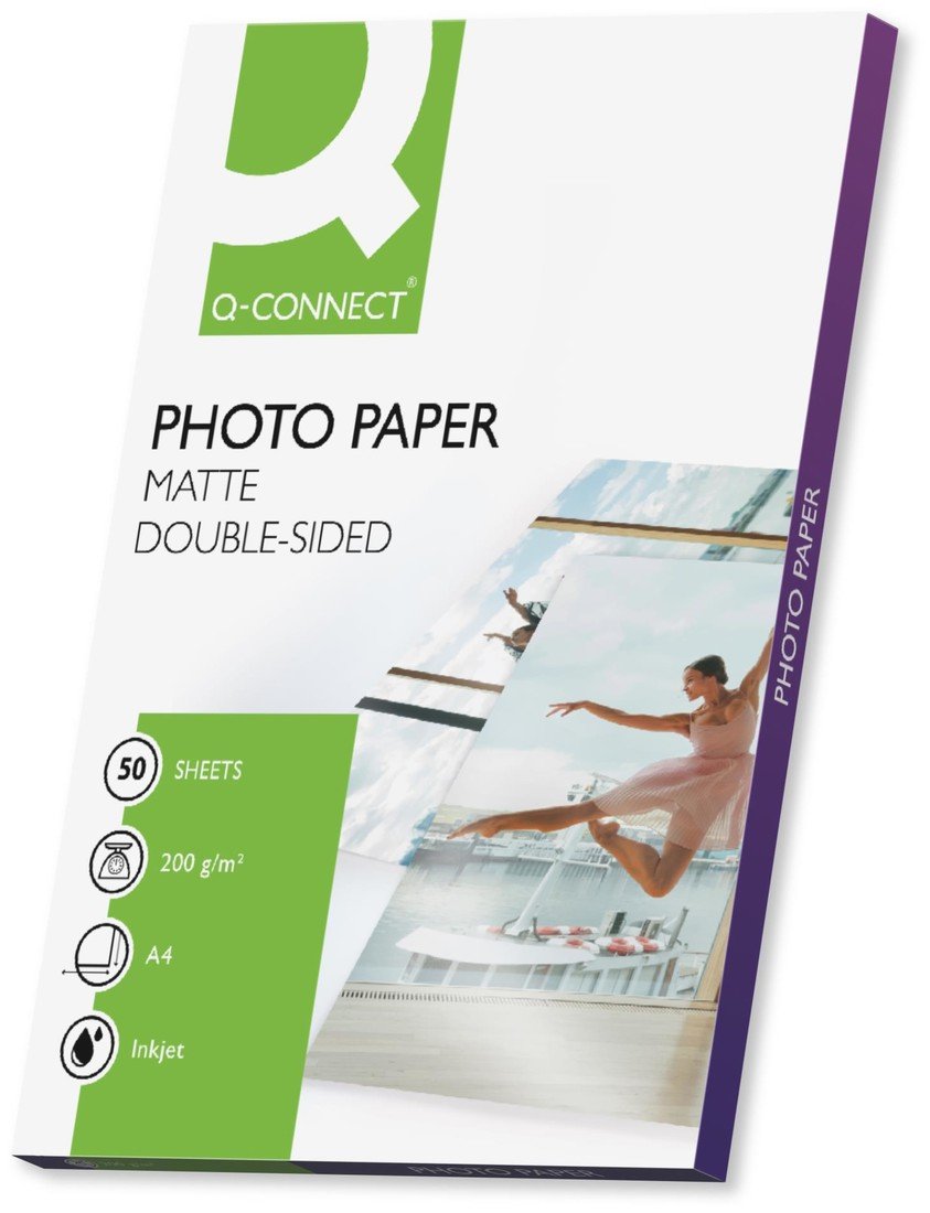 Fotopapír Q-Connect - A4, oboustranný, 200 g/m2, matný, 50 ks