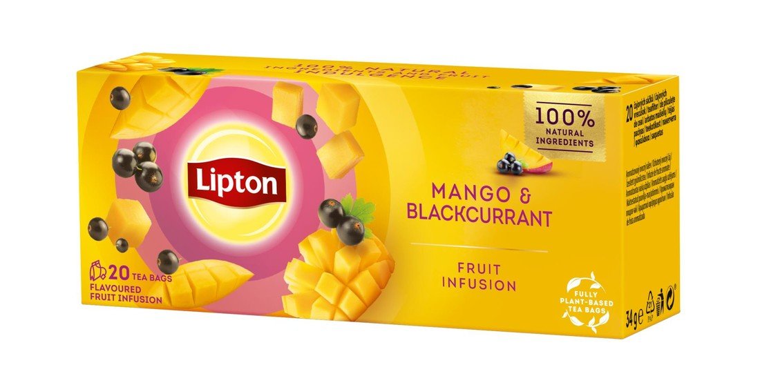 Lipton Ovocný čaj Liton - mango a černý rybíz, 20x 1,7 g