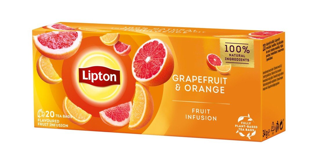Lipton Ovocný čaj Liton - grapefruit a pomeranč, 20x 1,7 g