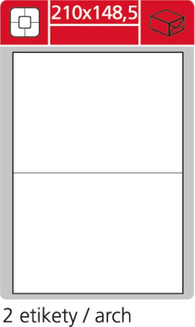 SK Label Snímatelné etikety S&K Label - bílé, 210 x 148 mm, 200 ks