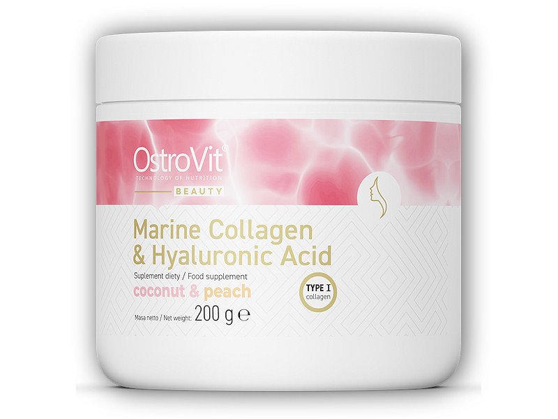 Ostrovit Marine collagen+hyaluronic acid+vitaminC 200g Varianta: kokos-broskev