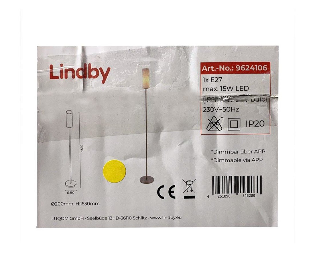 Lindby Lindby - LED RGB Stmívatelná stojací lampa FELICE 1xE27/10W/230V Wi-Fi