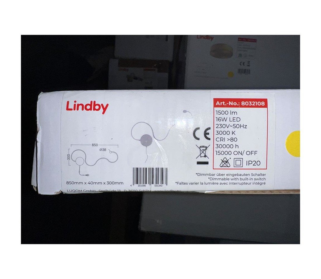 Lindby Lindby - LED Stmívatelné nástěnné svítidlo SANDOR LED/16W/230V