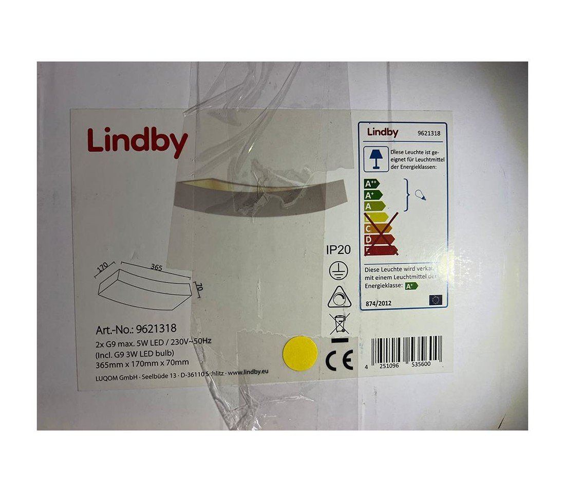 Lindby Lindby - LED Nástěnné svítidlo TIARA 2xG9/3W/230V