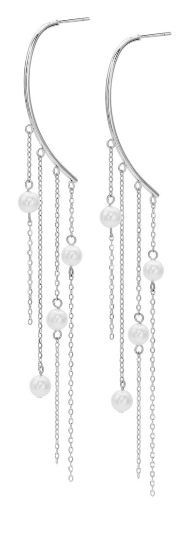 Oliver Weber Luxusní ocelové náušnice s perličkami Lucina 23068