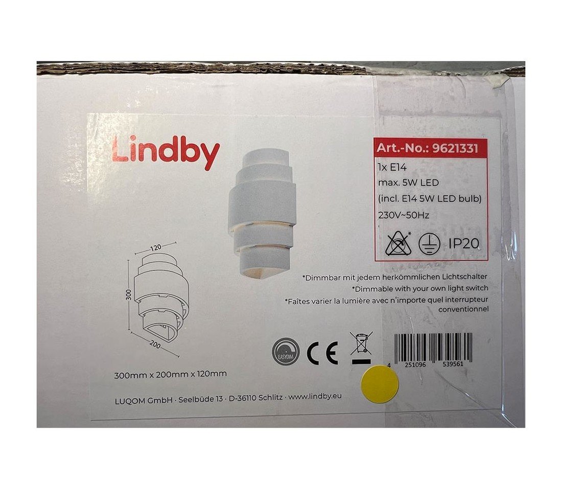 Lindby Lindby - LED Nástěnné svítidlo MARIT 1xE14/5W/230V