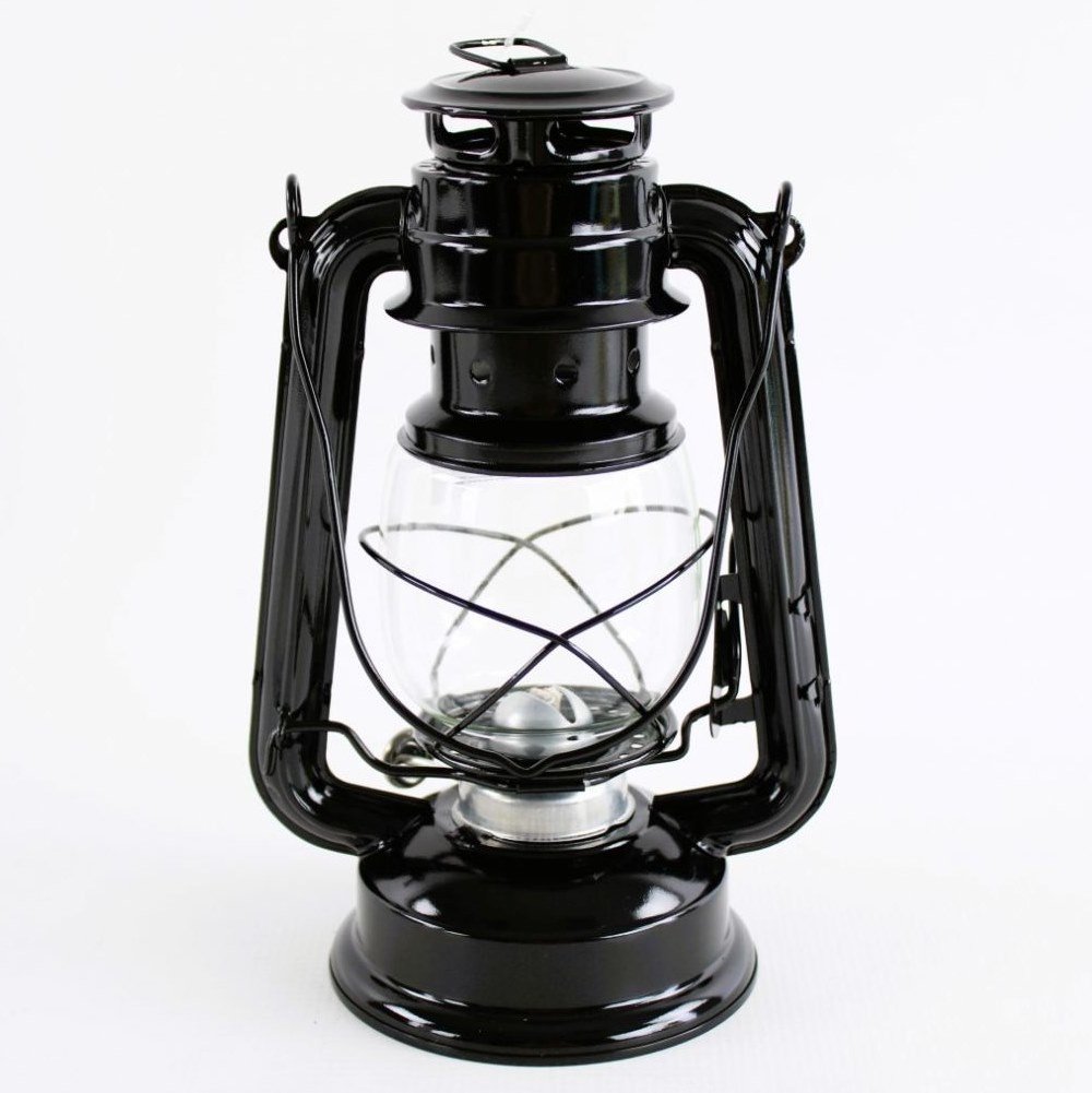 EU Lampa petrolejová 23cm  ANTIK černá
