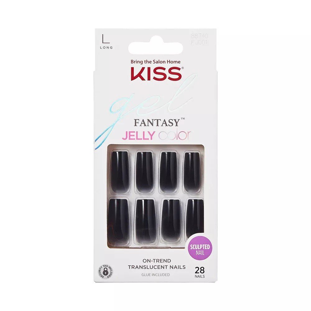 KISS Gelové nehty Gel Fantasy Jelly Color 28 ks