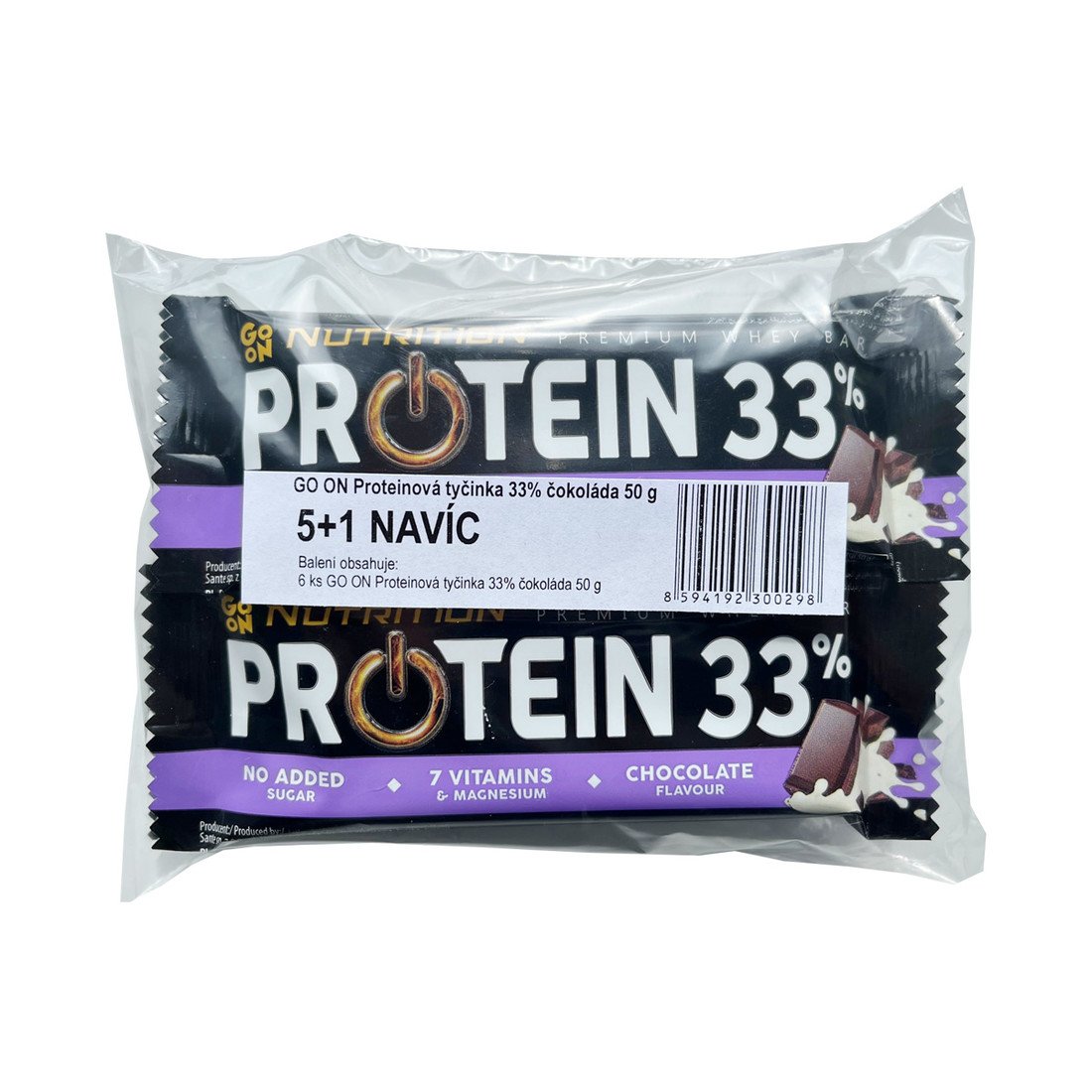 Vieste Proteinová tyčinka Go on 33% čokoláda 50 g 5+1 navíc