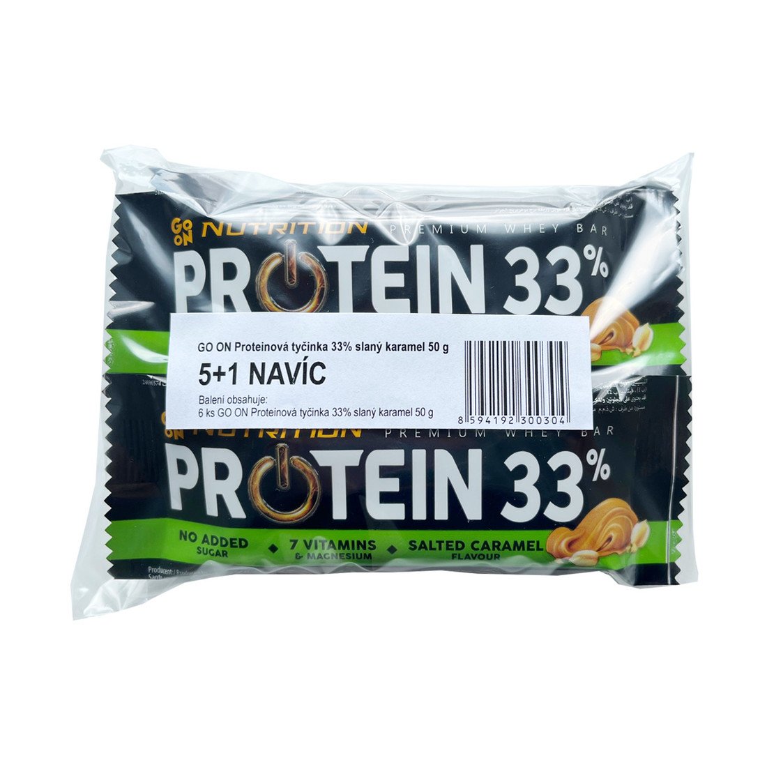 Vieste Proteinová tyčinka Go on 33% slaný karamel 50 g 5+1 navíc