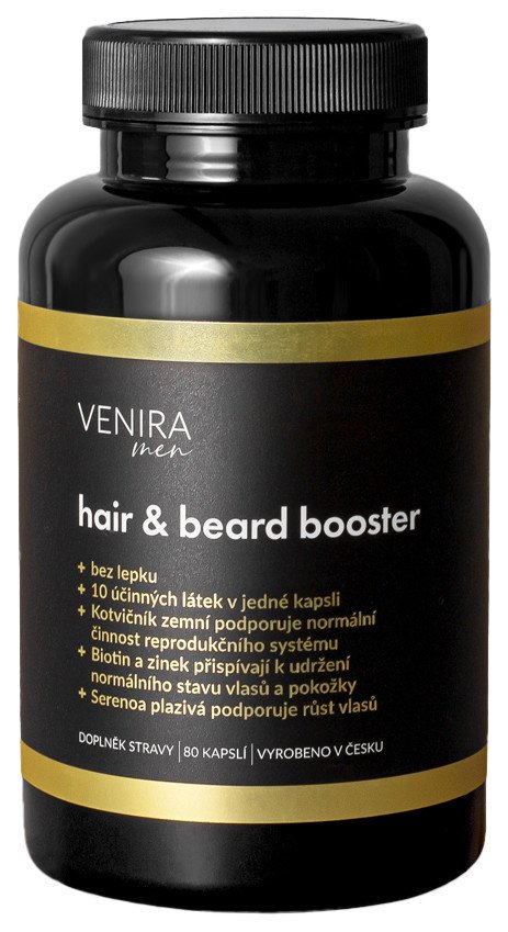 VENIRA hair & beard booster pro muže, 80 kapslí