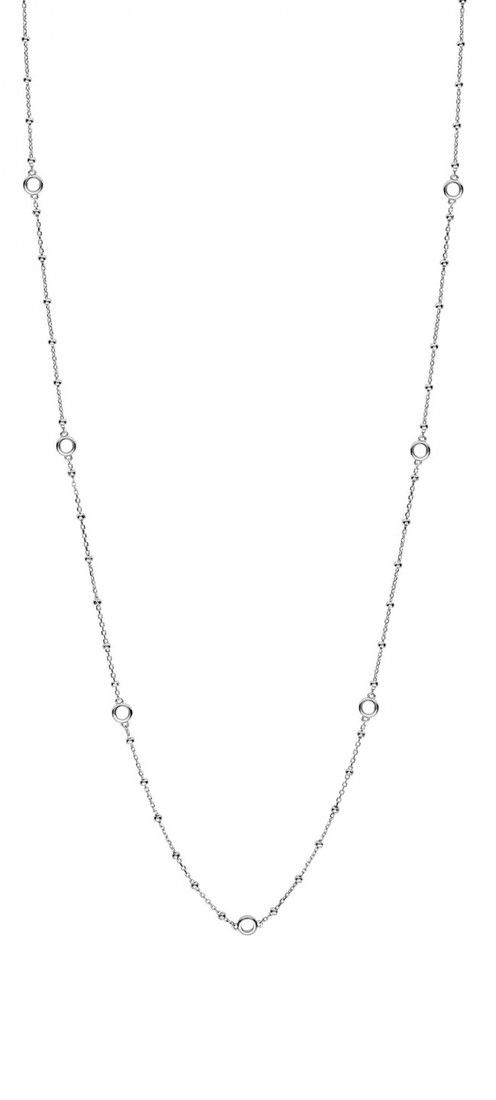 Rosato Dlouhý stříbrný náhrdelník s kroužky na přívěsky Storie RZC050