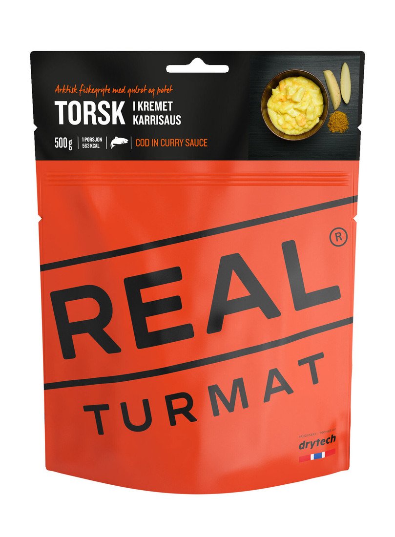 Dehydrované jídlo Treska v kari omáčce Real Turmat® (Barva: Oranžová)