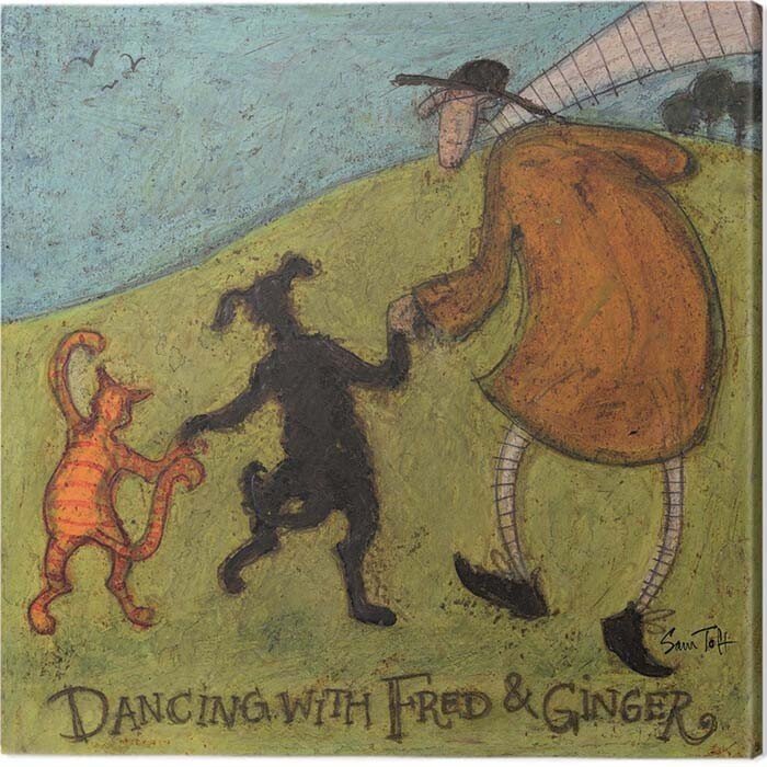 PYRAMID INTERNATIONAL Obraz na plátně Sam Toft - Dancing With Fred & Ginger, (40 x 40 cm)
