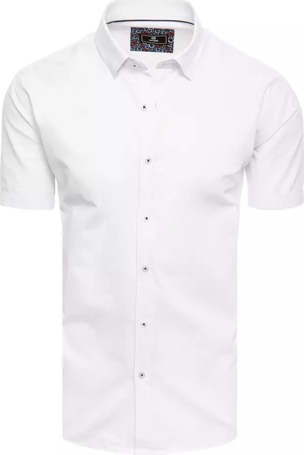 Bílá košile s krátkým rukávem KX0988 Velikost: M