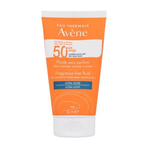 Avene Sun Fragrance-Free Fluid Ultra-Light SPF50+ 50 ml opalovací fluid pro citlivou normální a smíšenou pleť unisex