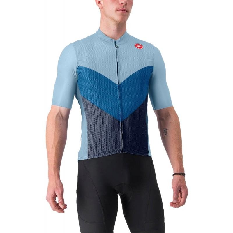 Dres Castelli Endurance Pro 2 - pánské, krátký, azurová-belgická modrá - velikost 2XL