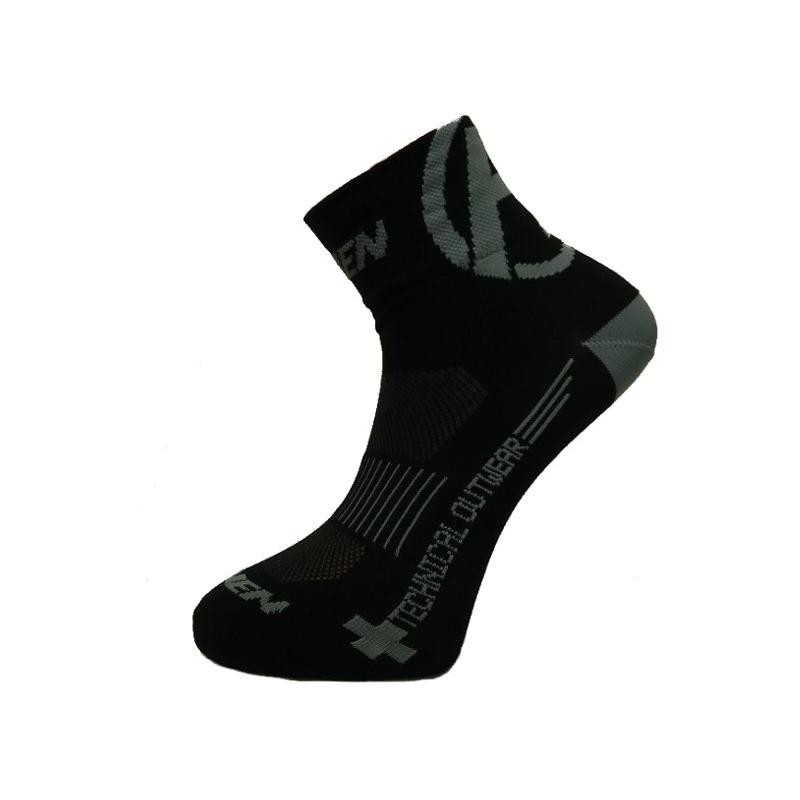 Ponožky Haven Lite Silver Neo - 2 páry, nad kotník, černá-šedá - velikost 10-12 (44-46)