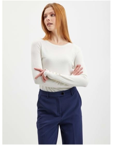 Krémový dámský svetr