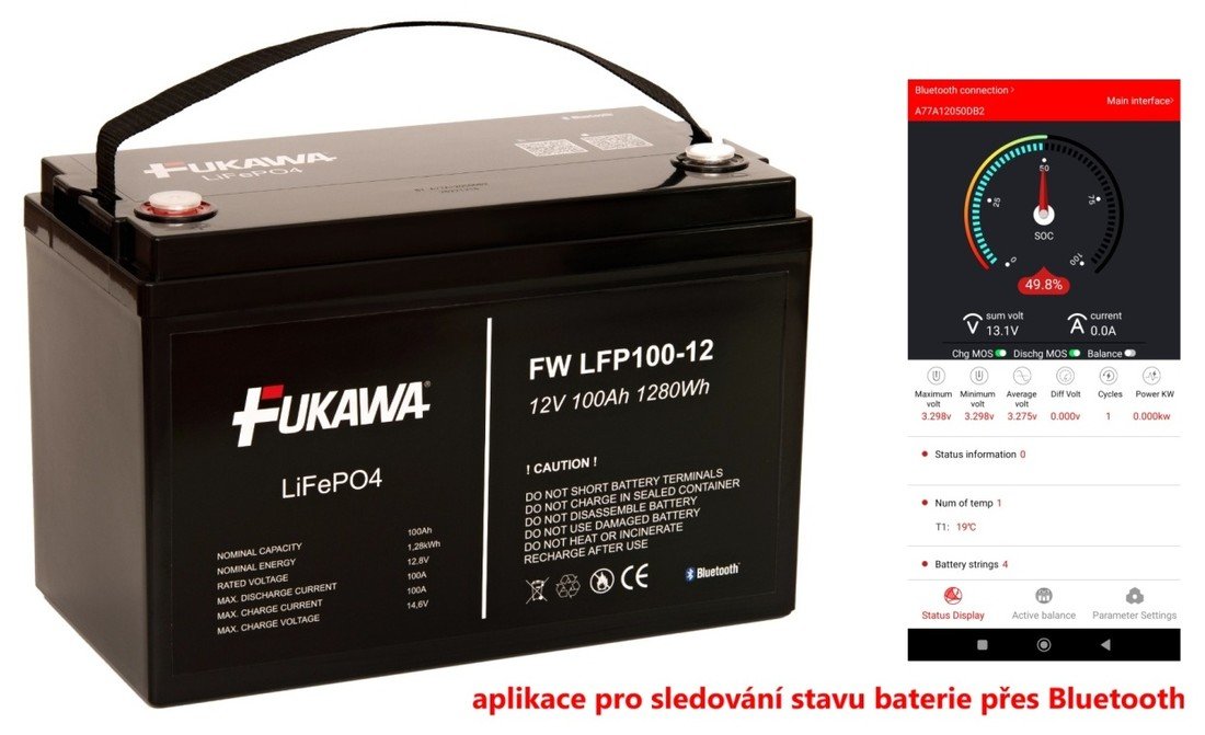 FUKAWA LFP100-12 LiFePo4 (12,8V 100Ah Bluetooth)